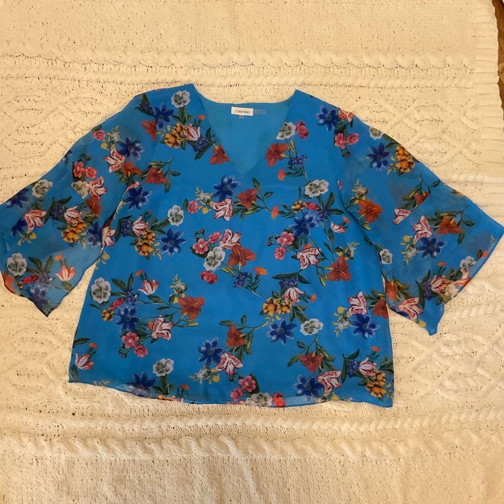 Calvin Klein 1X 3/4 sleeve top